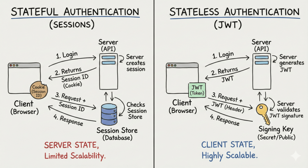 Stateless vs Stateful: Qual a melhor arquitetura de autenticação para o seu backend?
